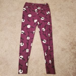 Lularoe Halloween Collection Bats and Full Moon OS Leggings
